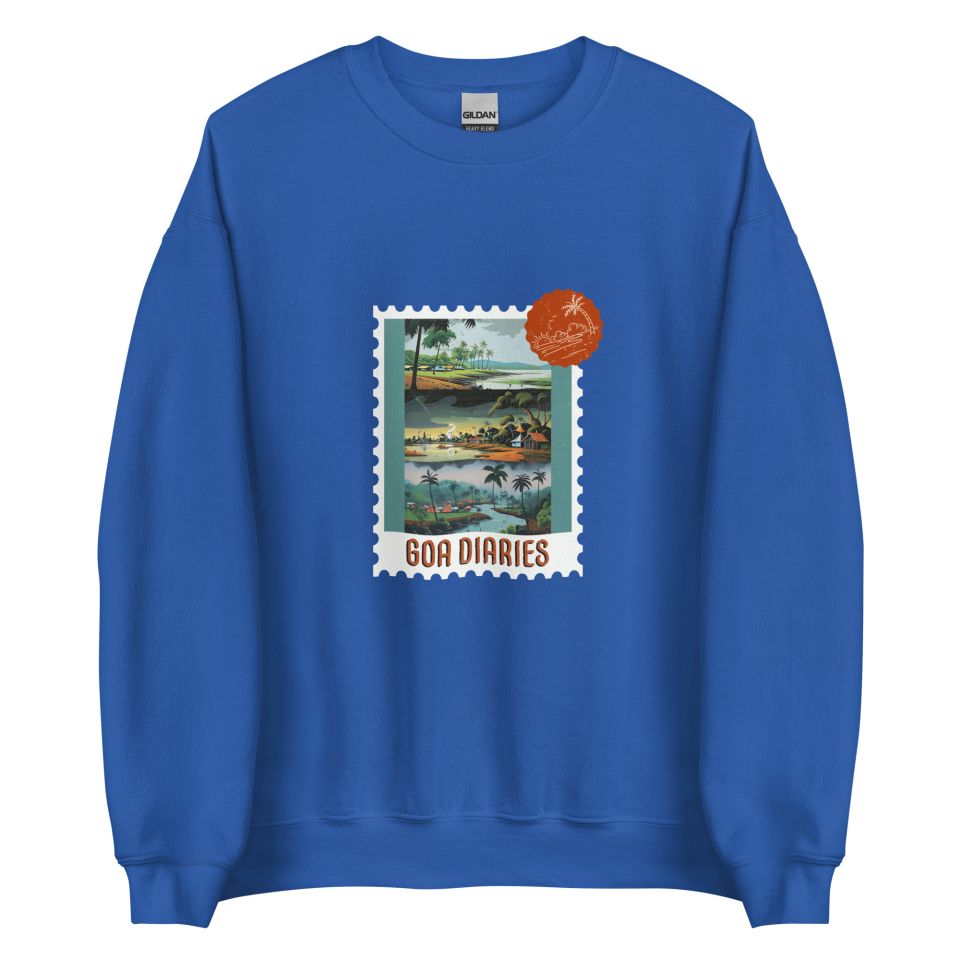 Unisex Crew Neck Sweatshirt Royal Front 653d448a60d5e.jpg