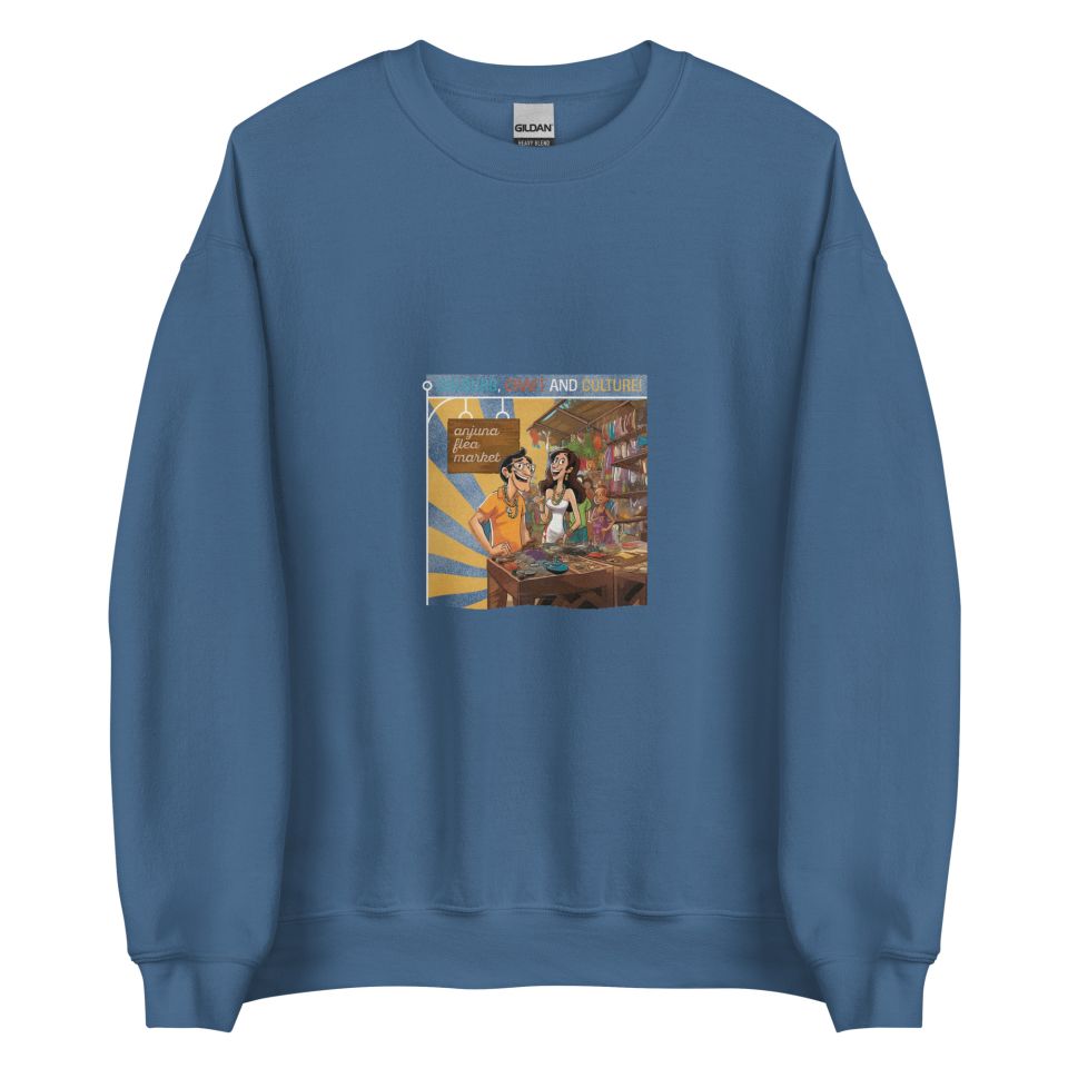 Unisex Crew Neck Sweatshirt Indigo Blue Front 653d4b72d1bff.jpg