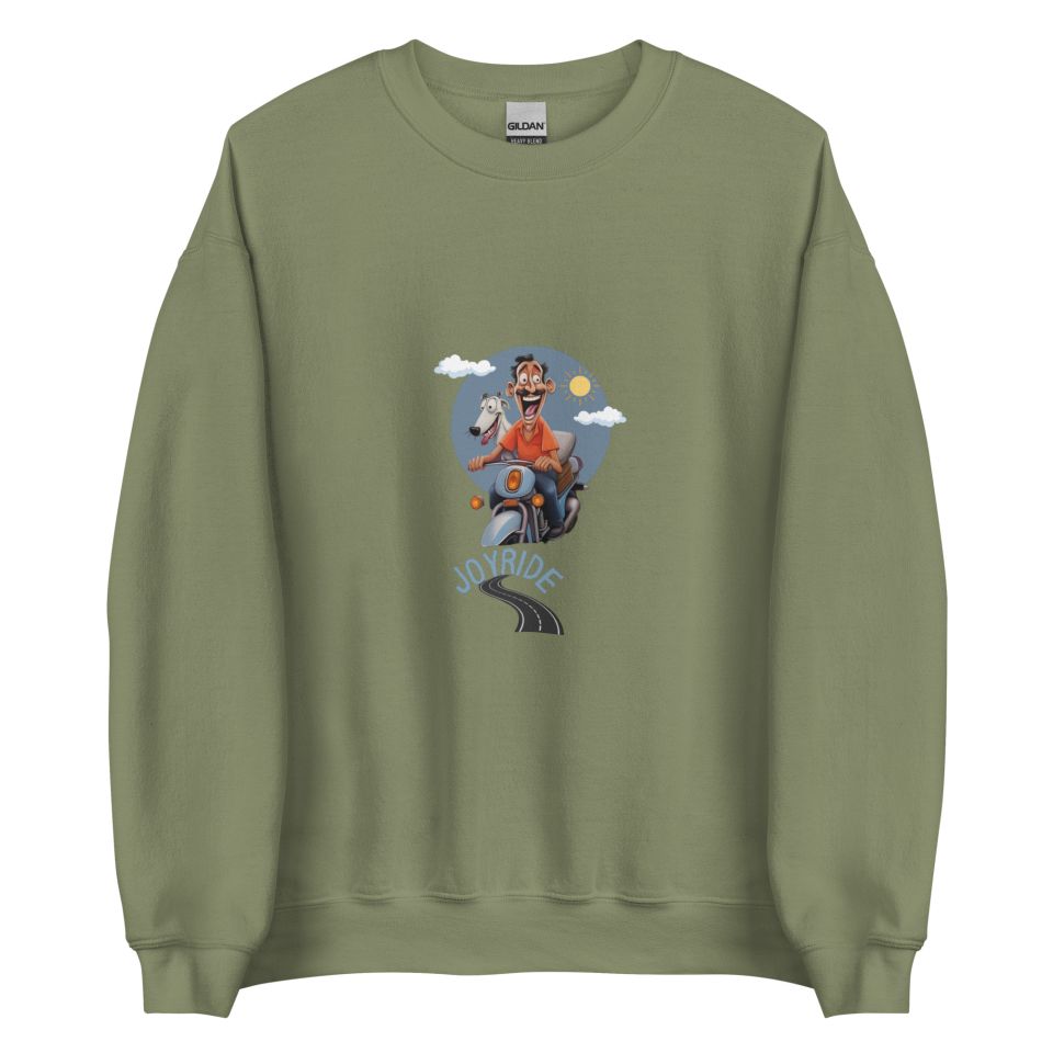 Unisex Crew Neck Sweatshirt Military Green Front 65476e04a0a17.jpg