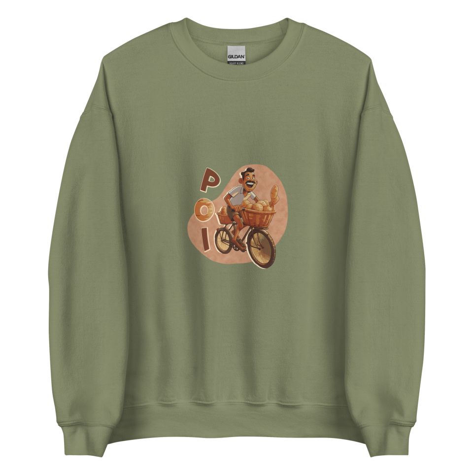 Unisex Crew Neck Sweatshirt Military Green Front 653e8b0fdea2d.jpg