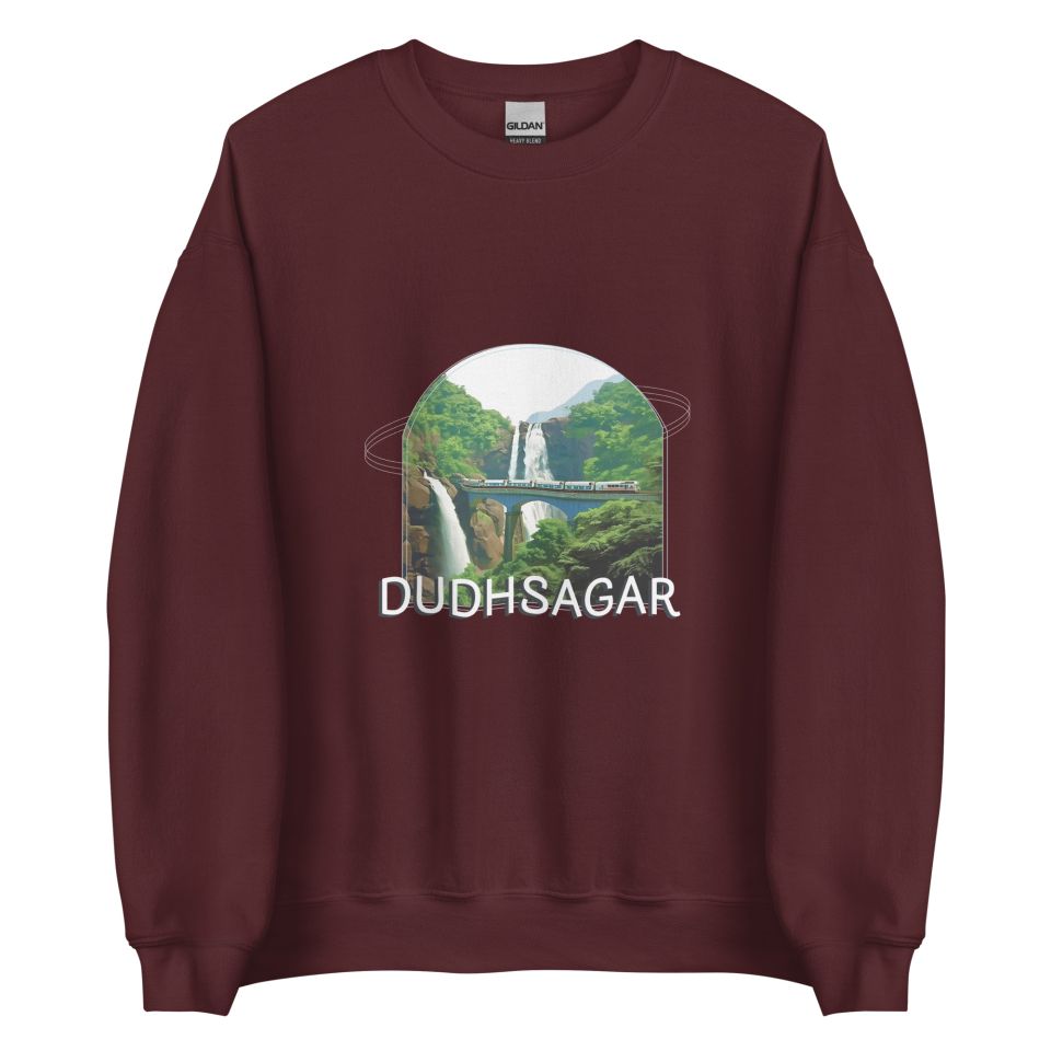 Unisex Crew Neck Sweatshirt Maroon Front 653cb698b705b.jpg