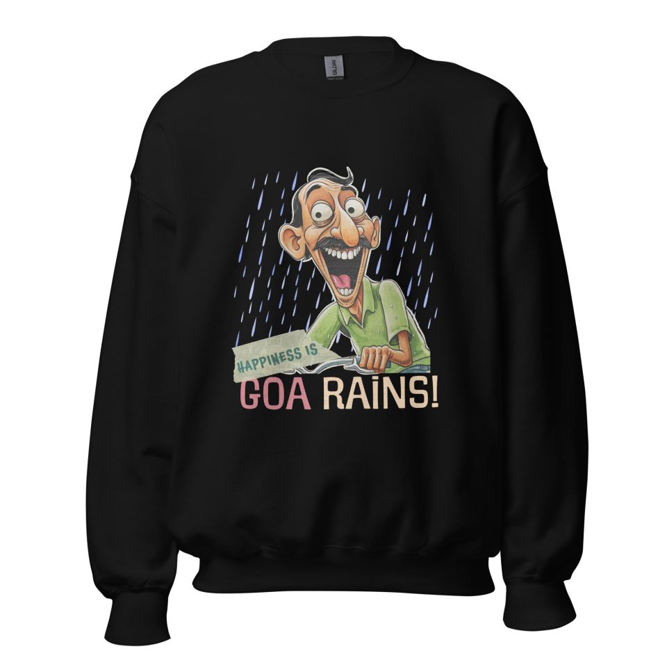 Unisex Crew Neck Sweatshirt Black Front 653cb3cd66801.jpg