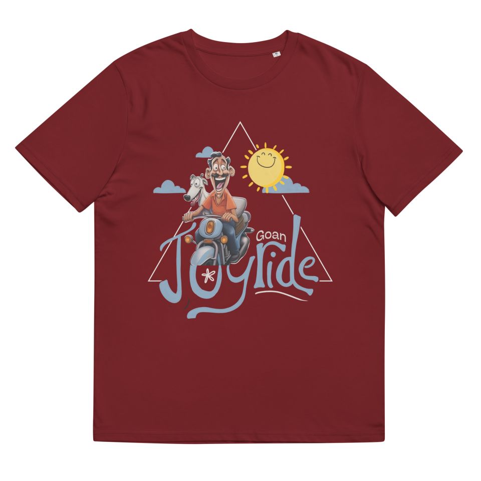 Unisex Organic Cotton T Shirt Burgundy Front 65239b2491d22.jpg