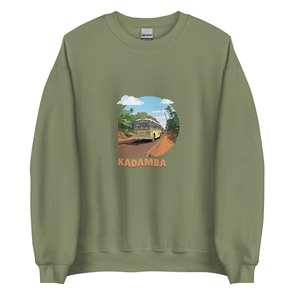 Unisex Crew Neck Sweatshirt Military Green Front 654e030b1d057.jpg