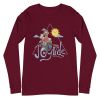 Unisex Long Sleeve Tee Maroon Front 65093050cbfa3.jpg