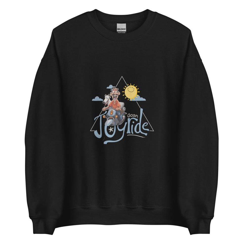 Unisex Crew Neck Sweatshirt Black Front 653e8a71617a1.jpg