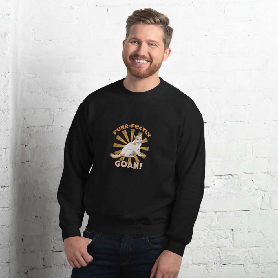 Unisex Crew Neck Sweatshirt Black Front 653e8d589ec7c.jpg