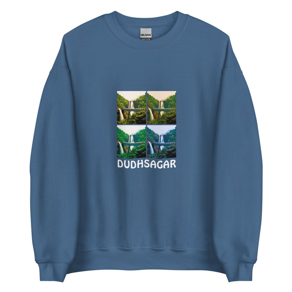 Unisex Crew Neck Sweatshirt Indigo Blue Front 654defaad144d.jpg