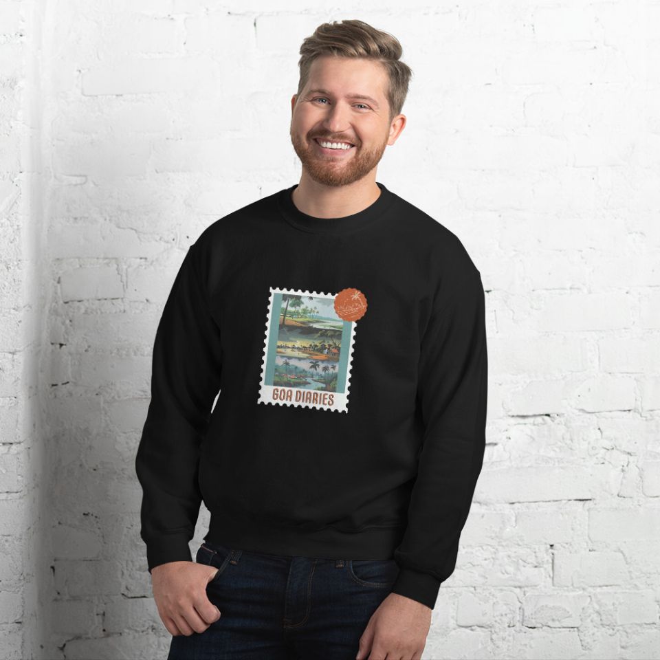 Unisex Crew Neck Sweatshirt Black Front 653d448a5f342.jpg