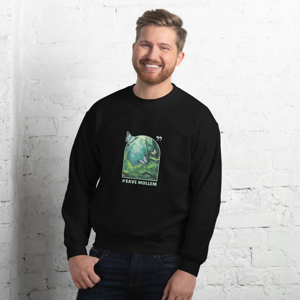 Unisex Crew Neck Sweatshirt Black Front 654dff041cd66.jpg
