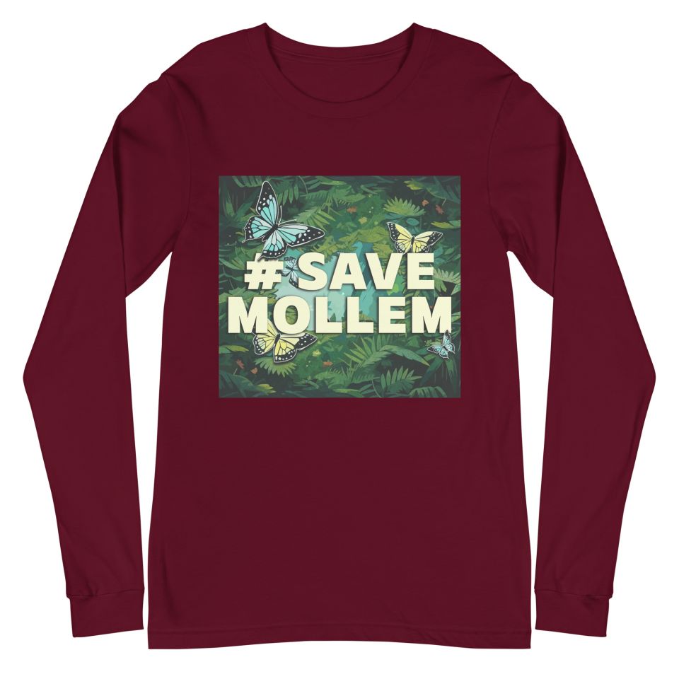 Unisex Long Sleeve Tee Maroon Front 6503f0d0e20c7.jpg