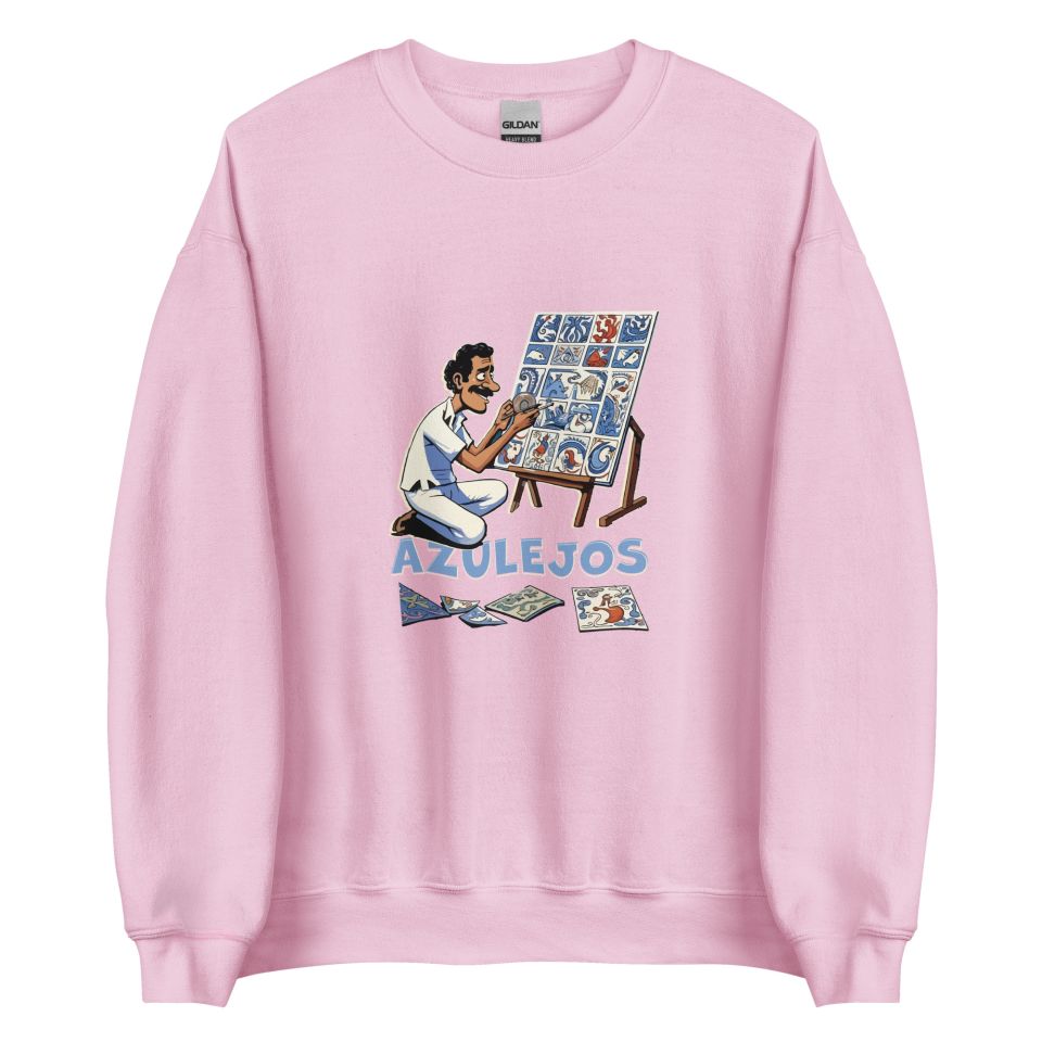 Unisex Crew Neck Sweatshirt Light Pink Front 653cb47f63387.jpg