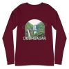Unisex Long Sleeve Tee Maroon Front 6503f04be7c90.jpg