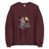 Unisex Crew Neck Sweatshirt Maroon Front 653e8a71637a2.jpg