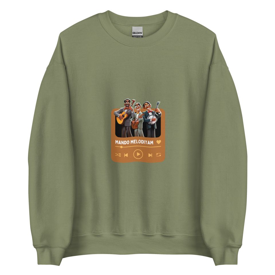 Unisex Crew Neck Sweatshirt Military Green Front 654de8ce8fdf3.jpg