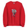 Unisex Crew Neck Sweatshirt Red Front 65476e049d9cb.jpg