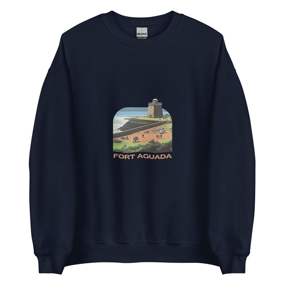 Unisex Crew Neck Sweatshirt Navy Front 654deb49394dd.jpg