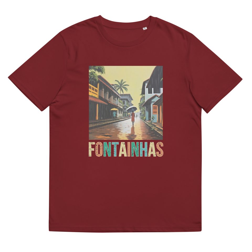 Unisex Organic Cotton T Shirt Burgundy Front 651cf92705793.jpg
