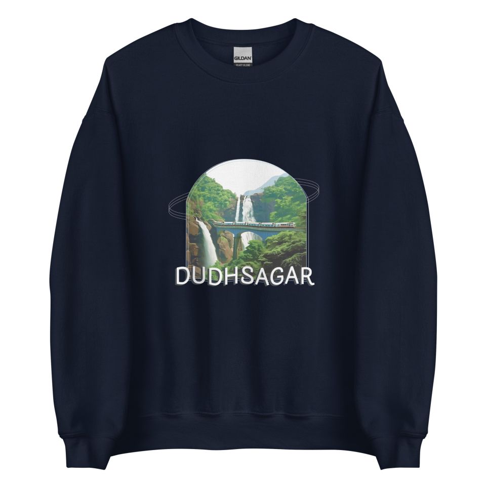 Unisex Crew Neck Sweatshirt Navy Front 653cb698b6b2a.jpg