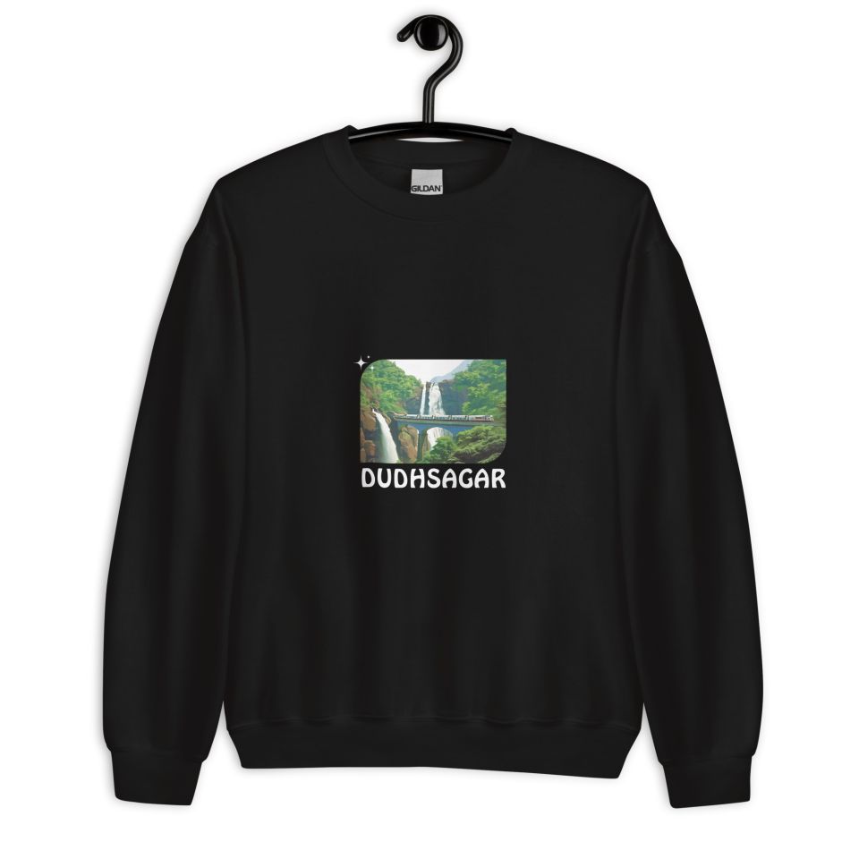 Unisex Crew Neck Sweatshirt Black Front 654df0c45d6fe.jpg