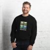 Unisex Crew Neck Sweatshirt Black Front 654defaace2ae.jpg