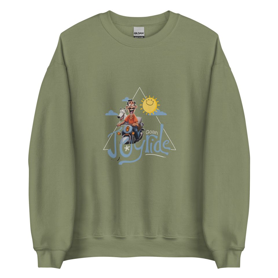 Unisex Crew Neck Sweatshirt Military Green Front 653e8a71669fe.jpg