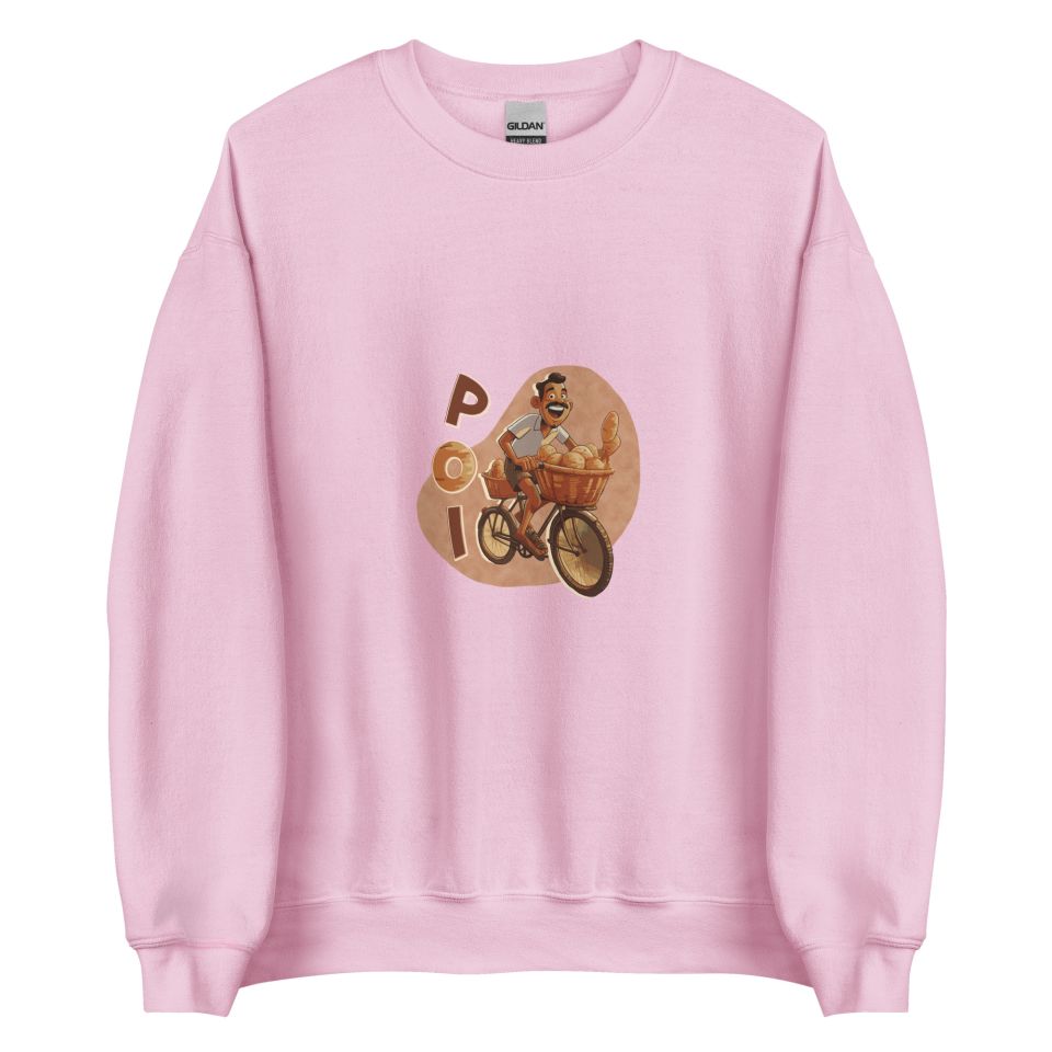 Unisex Crew Neck Sweatshirt Light Pink Front 653e8b0fe38ec.jpg