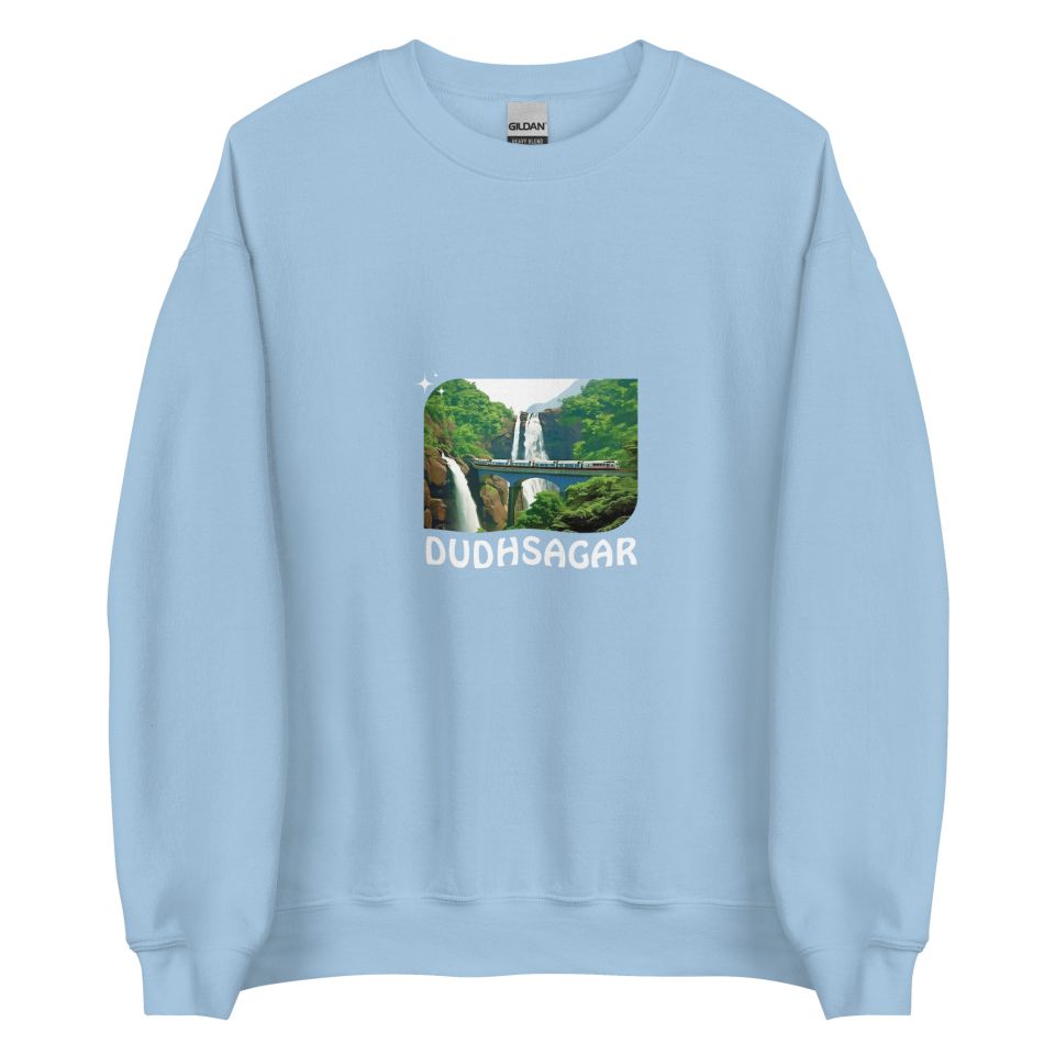 Unisex Crew Neck Sweatshirt Light Blue Front 654df0c464571.jpg