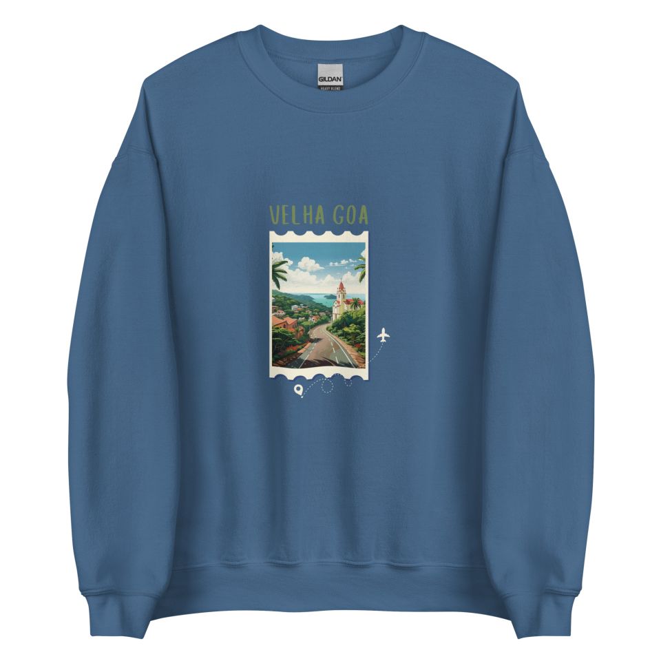 Unisex Crew Neck Sweatshirt Indigo Blue Front 654de3fe9f292.jpg