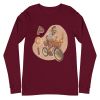 Unisex Long Sleeve Tee Maroon Front 650930a869068.jpg