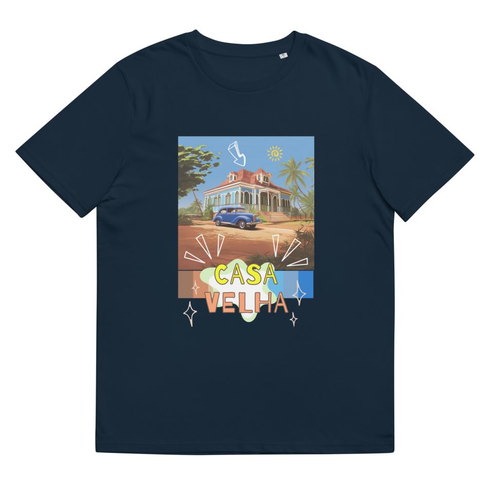 Unisex Organic Cotton T Shirt French Navy Front 65239f99e4b98.jpg