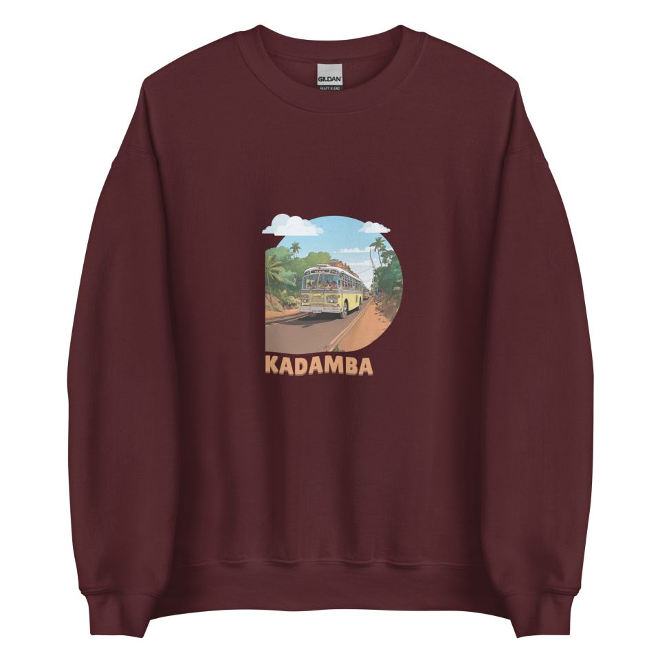 Unisex Crew Neck Sweatshirt Maroon Front 654e030b18bd2.jpg