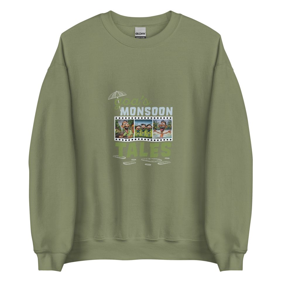 Unisex Crew Neck Sweatshirt Military Green Front 653d48e9314e9.jpg