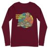 Unisex Long Sleeve Tee Maroon Front 6502d0fd407f1.jpg