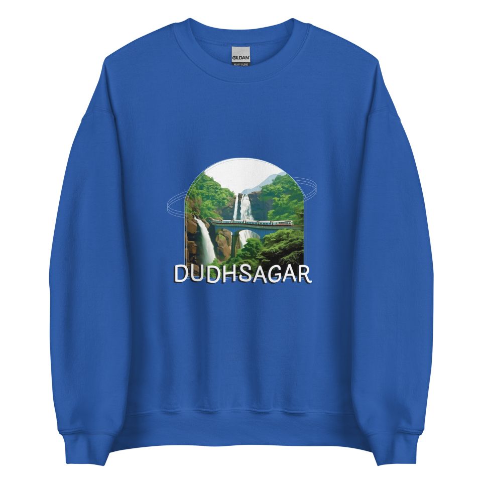 Unisex Crew Neck Sweatshirt Royal Front 653cb698b84a8.jpg