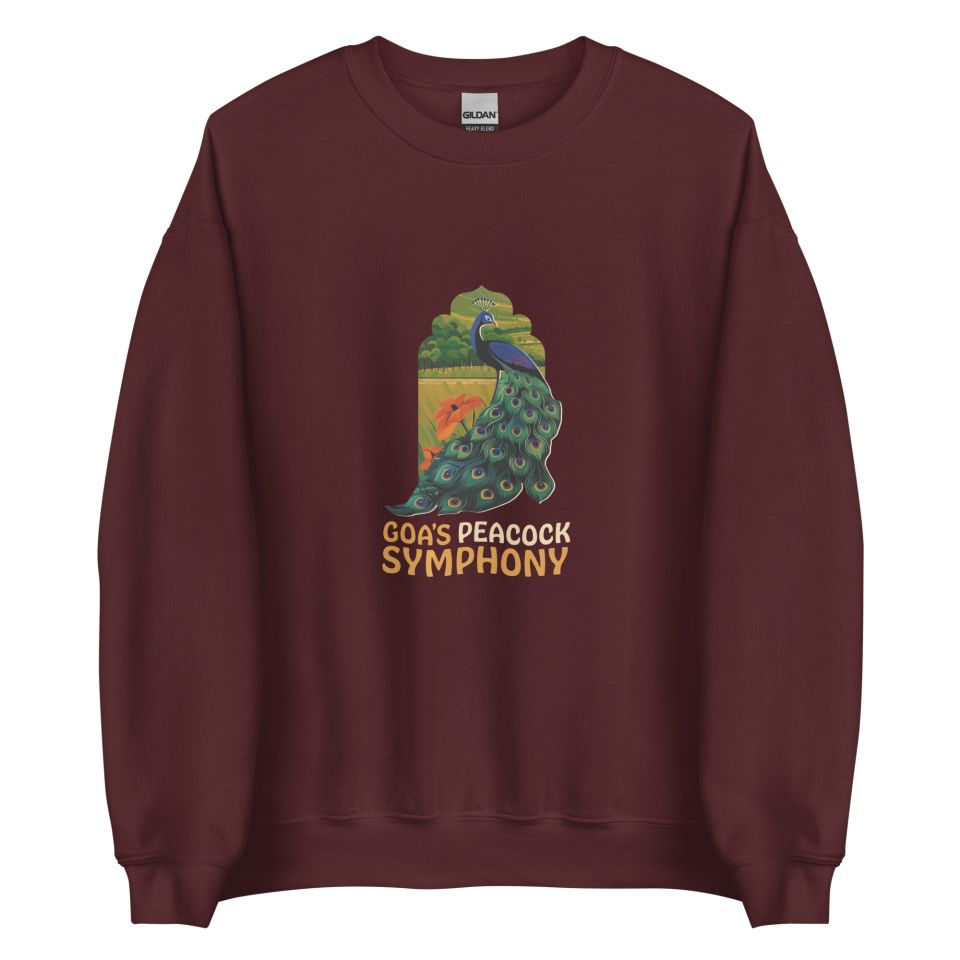 Unisex Crew Neck Sweatshirt Maroon Front 653cb527354f0.jpg