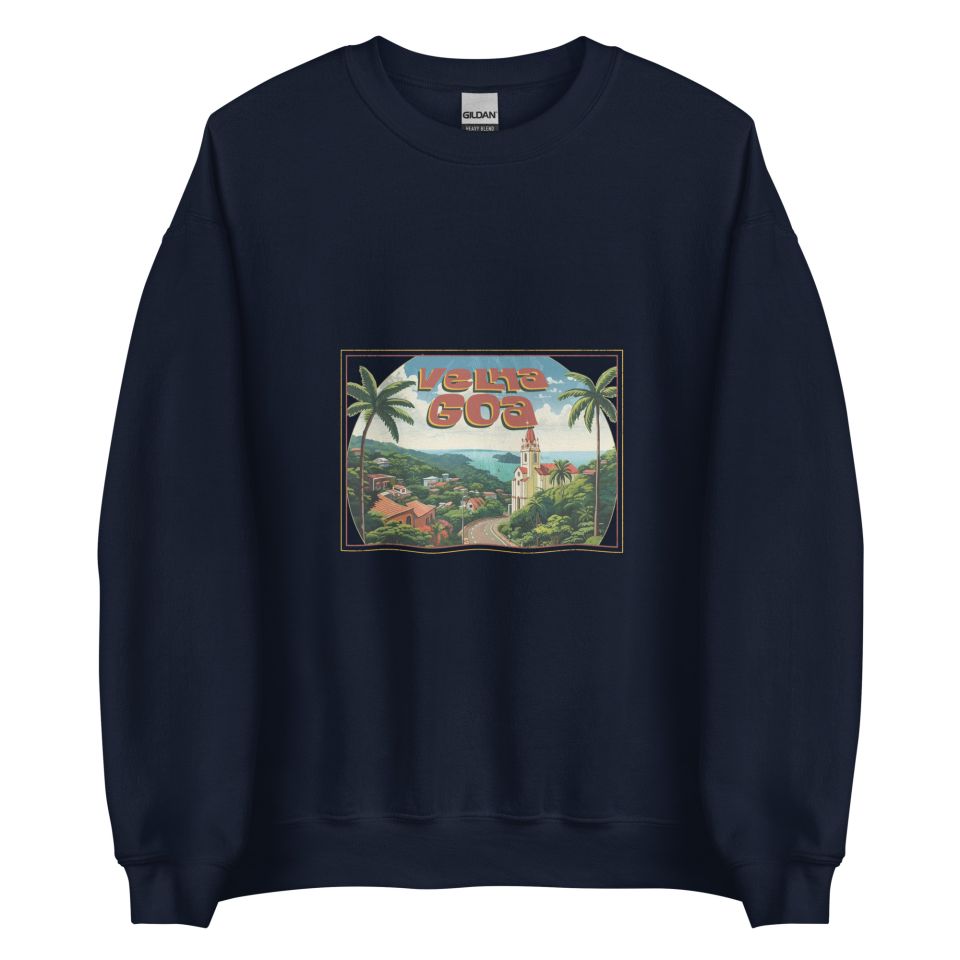 Unisex Crew Neck Sweatshirt Navy Front 653d45bc08093.jpg