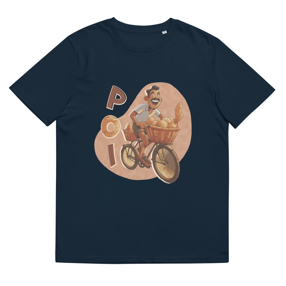 Unisex Organic Cotton T Shirt French Navy Front 65239bcf385e2.jpg