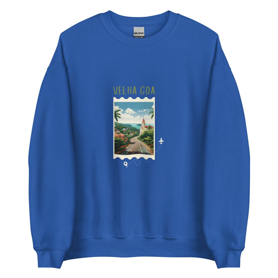 Unisex Crew Neck Sweatshirt Royal Front 654de3fe9e5e6.jpg