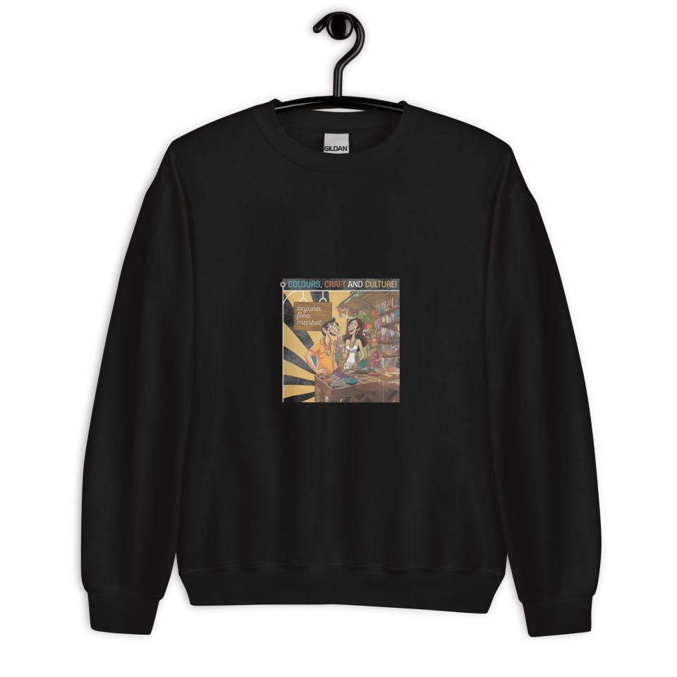 Unisex Crew Neck Sweatshirt Black Front 653d4b72cdc2c.jpg