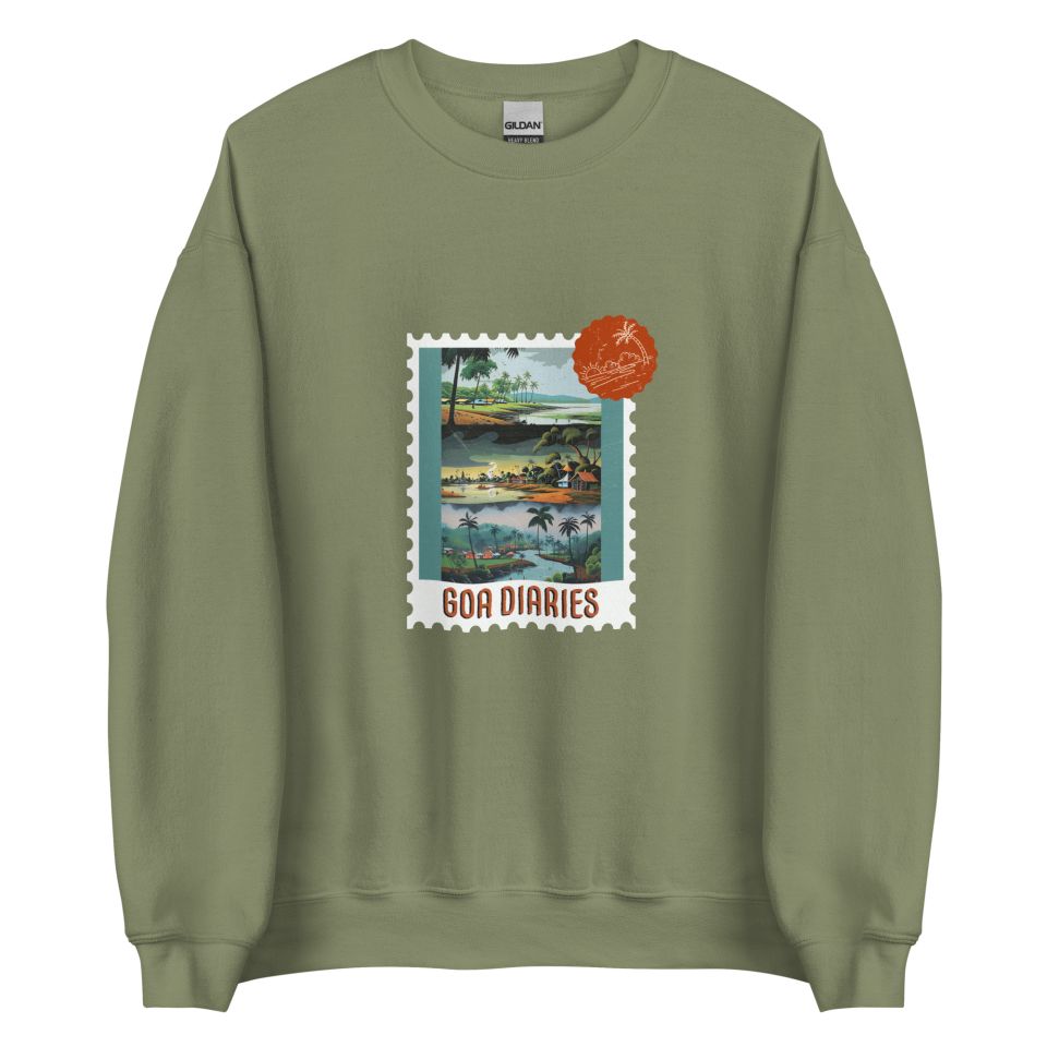 Unisex Crew Neck Sweatshirt Military Green Front 653d448a62bc8.jpg