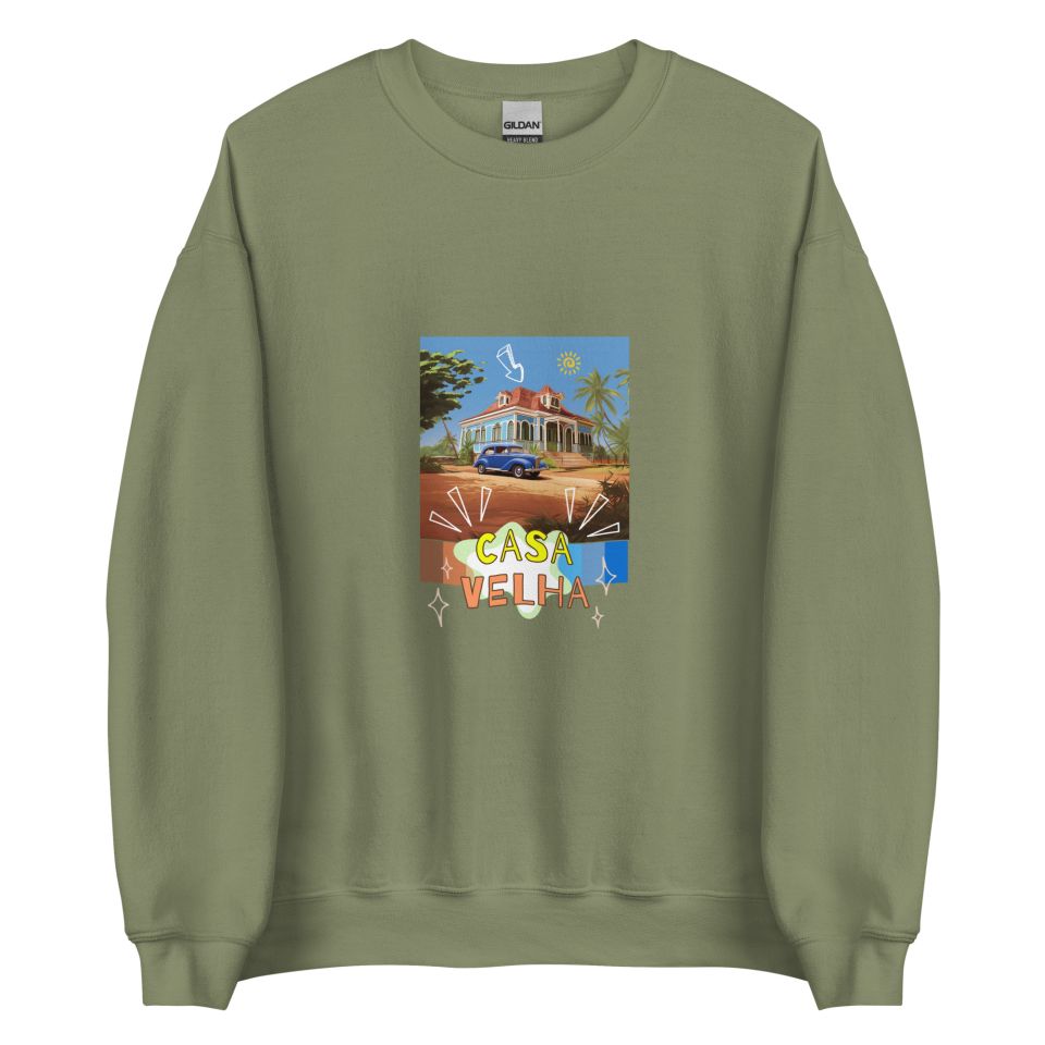 Unisex Crew Neck Sweatshirt Military Green Front 653e9011a8908.jpg