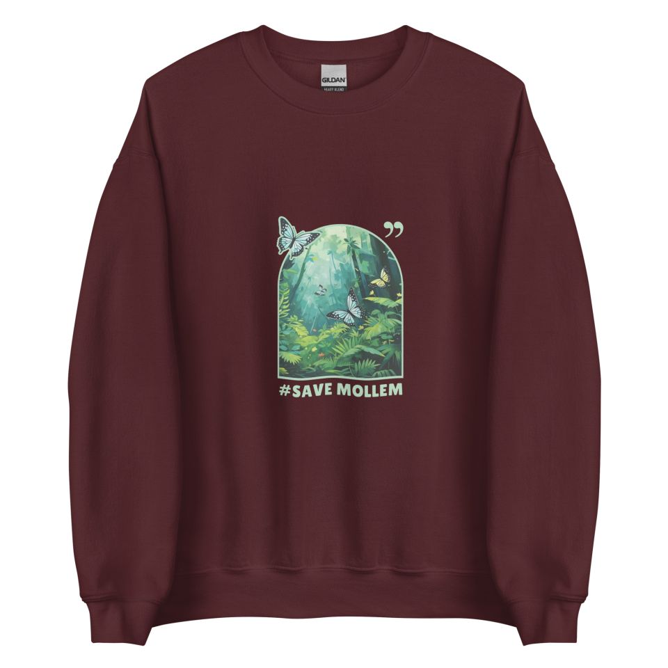 Unisex Crew Neck Sweatshirt Maroon Front 654dff041d8db.jpg