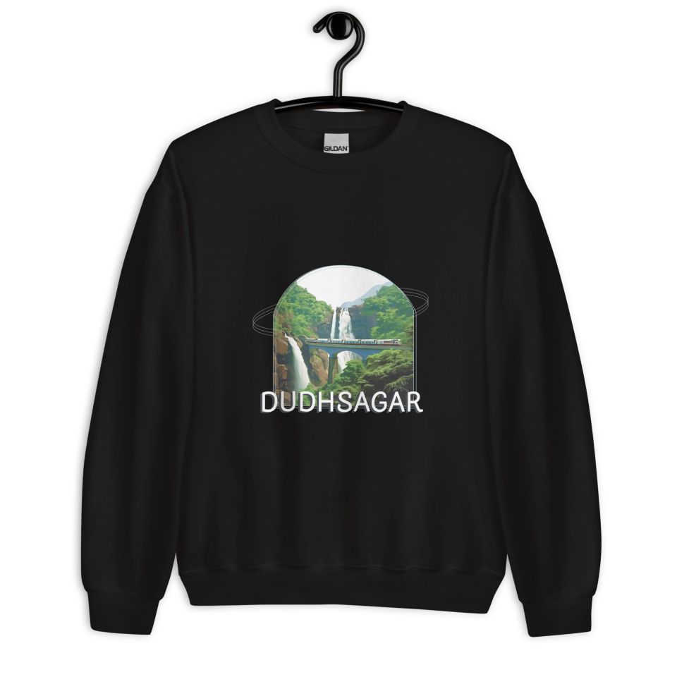 Unisex Crew Neck Sweatshirt Black Front 653cb698b68c7.jpg