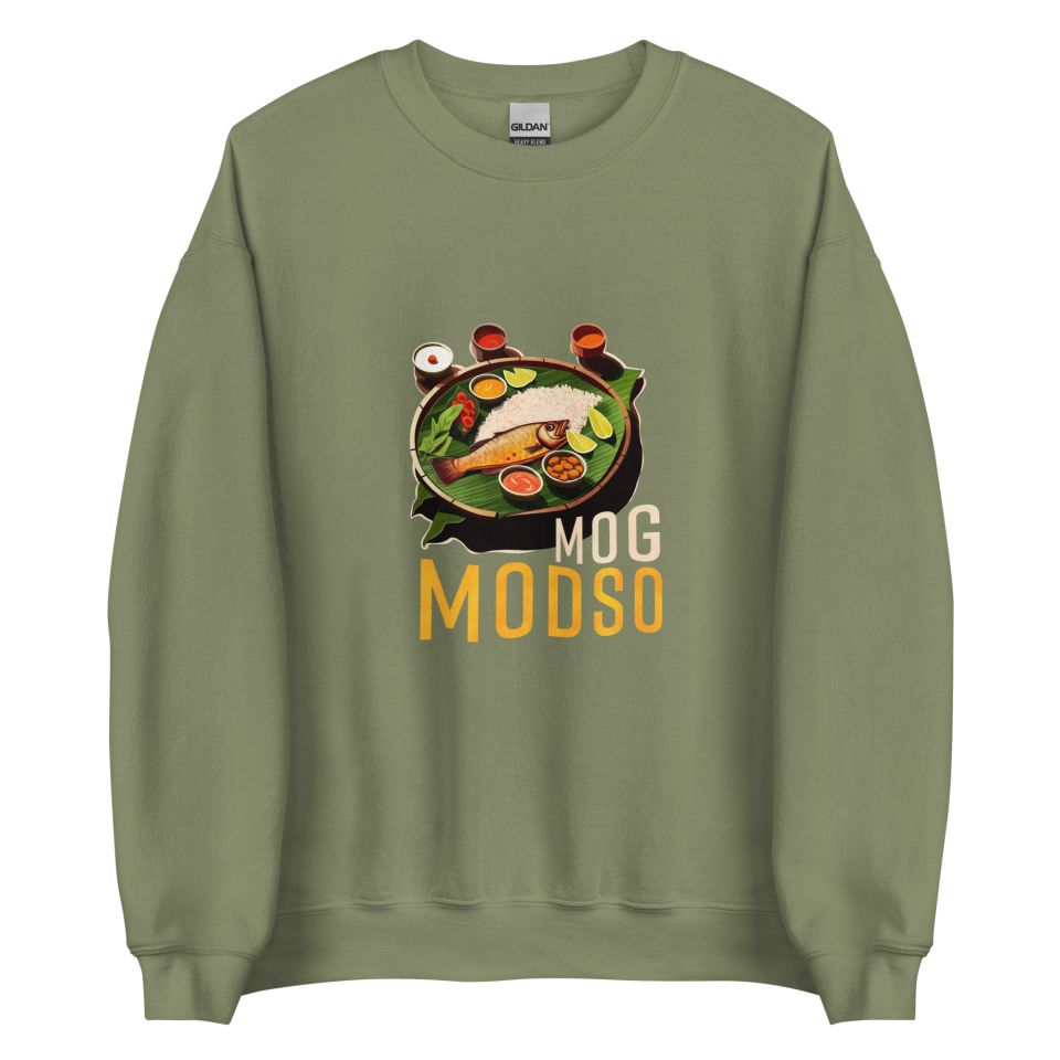 Unisex Crew Neck Sweatshirt Military Green Front 6538e1e488e84.jpg