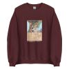 Unisex Crew Neck Sweatshirt Maroon Front 6538b72e918c3.jpg