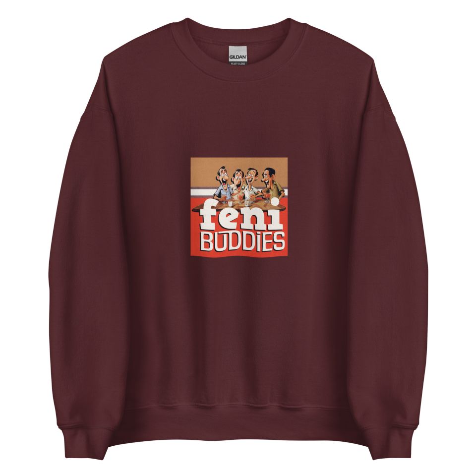 Unisex Crew Neck Sweatshirt Maroon Front 653e8be27796e.jpg