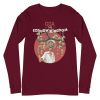 Unisex Long Sleeve Tee Maroon Front 6503f1c3a0103.jpg