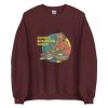 Unisex Crew Neck Sweatshirt Maroon Front 6538b7e8da838.jpg