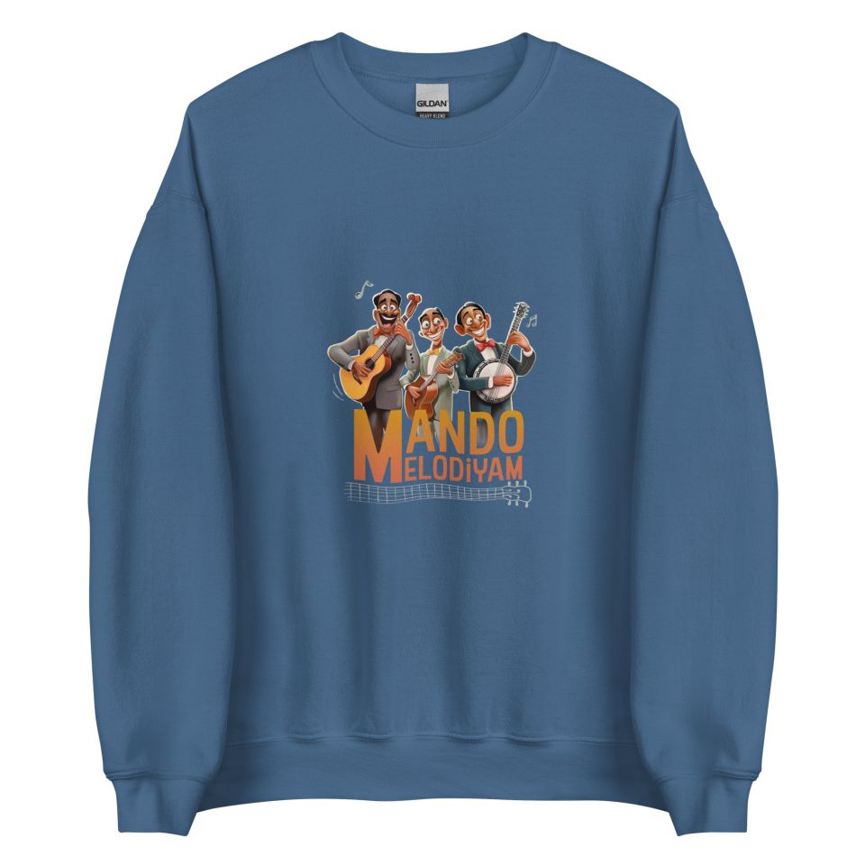 Unisex Crew Neck Sweatshirt Indigo Blue Front 653e8c7791afb.jpg
